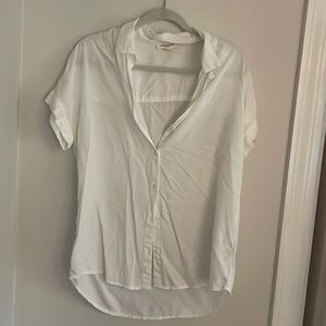 White short sleeve button up